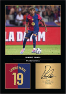 Lamine Yamal Signed Poster Print – FC Barcelona Tribute Wall Art with Signature & Jersey Number – Spain Winger Memorabilia for Fans & Collectors