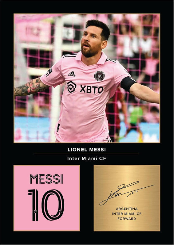 Lionel Messi Printed Signature Poster Print