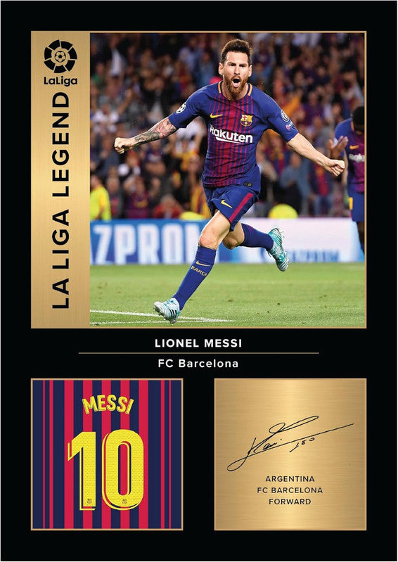 Lionel Messi Printed Signature Poster Print – FC Barcelona La Liga Legend Wall Art with Signature & Jersey Number