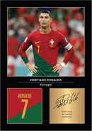 Cristiano Ronaldo Signed Poster Print – Portugal National Team Tribute Wall Art with Signature & Jersey Number – Al-Nassr Forward Memorabilia for Fans & Collectors
