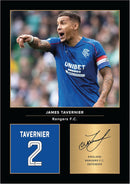 James Tavernier Signed Poster Print – Rangers FC Captain Tribute Wall Art with Signature & Jersey No. 2 – Premier Defender Icons Memorabilia for Fans & Collectors