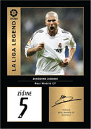 Zinedine Zidane Signed Poster Print – Real Madrid CF La Liga Legend Wall Art with Signature & Jersey Number – French Midfielder Memorabilia for Fans & Collectors