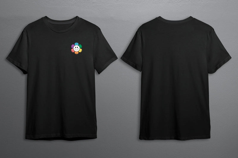 Rainbow Flower T-Shirt Unisex - Pride Month - Pride March - LGBTQ+ Clothing-Rainbow Tee-Gay Pride T-Shirt- Black White Tee