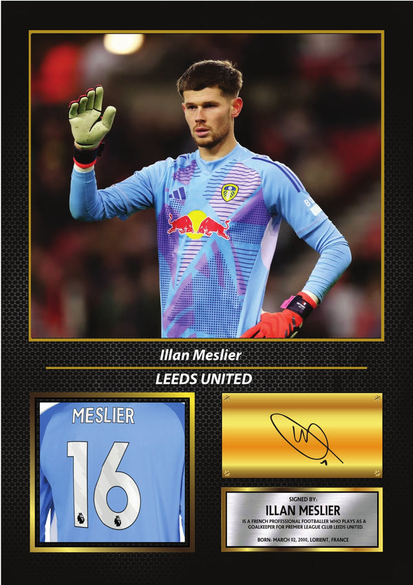 Illan Meslier Leeds United Poster Print