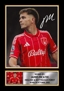 James McAtee Printed Autograph Poster – England & Nottingham Forest Football Star Wall Art – Soccer Player Memorabilia Poster Print