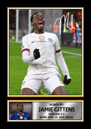 Jamie Gittens Printed Autograph Poster – Chelsea F.C. Football Star Wall Art – Soccer Player Memorabilia Poster Print