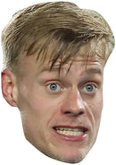 Jan Paul van Hecke Brighton Face Mask – Brighton & Hove Albion Football Player Celebrity Card Mask – Celebrity Mask for Stag Do, Hen Night, Fancy Dress & Costume Parties – Funny Adult Card Mask