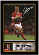 Jarrod Evans Wales Rugby Poster – Printed Autograph Wall Art – Wales Rugby Union Player Memorabilia Poster for Fans