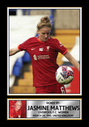 Jasmine Matthews Signed Poster Print – Liverpool FC Women’s Defender Tribute Wall Art with Signature & Jersey Number 6 – UK Football Memorabilia for Fans & Collectors