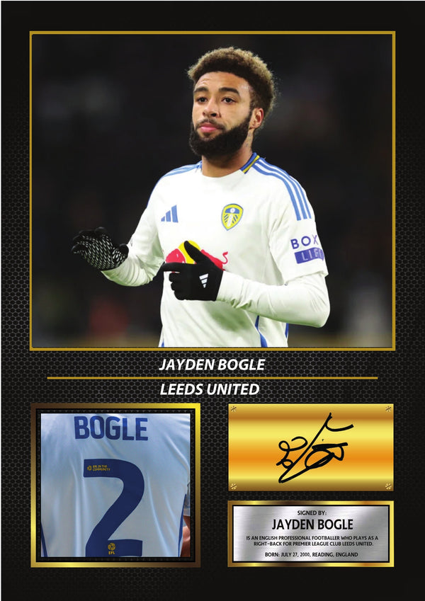 Jayden Bogle Leeds United Poster Print