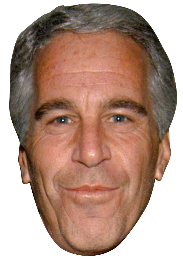 Jeffrey Epstein Face Mask Fancy Dress Cardboard Costume Mask