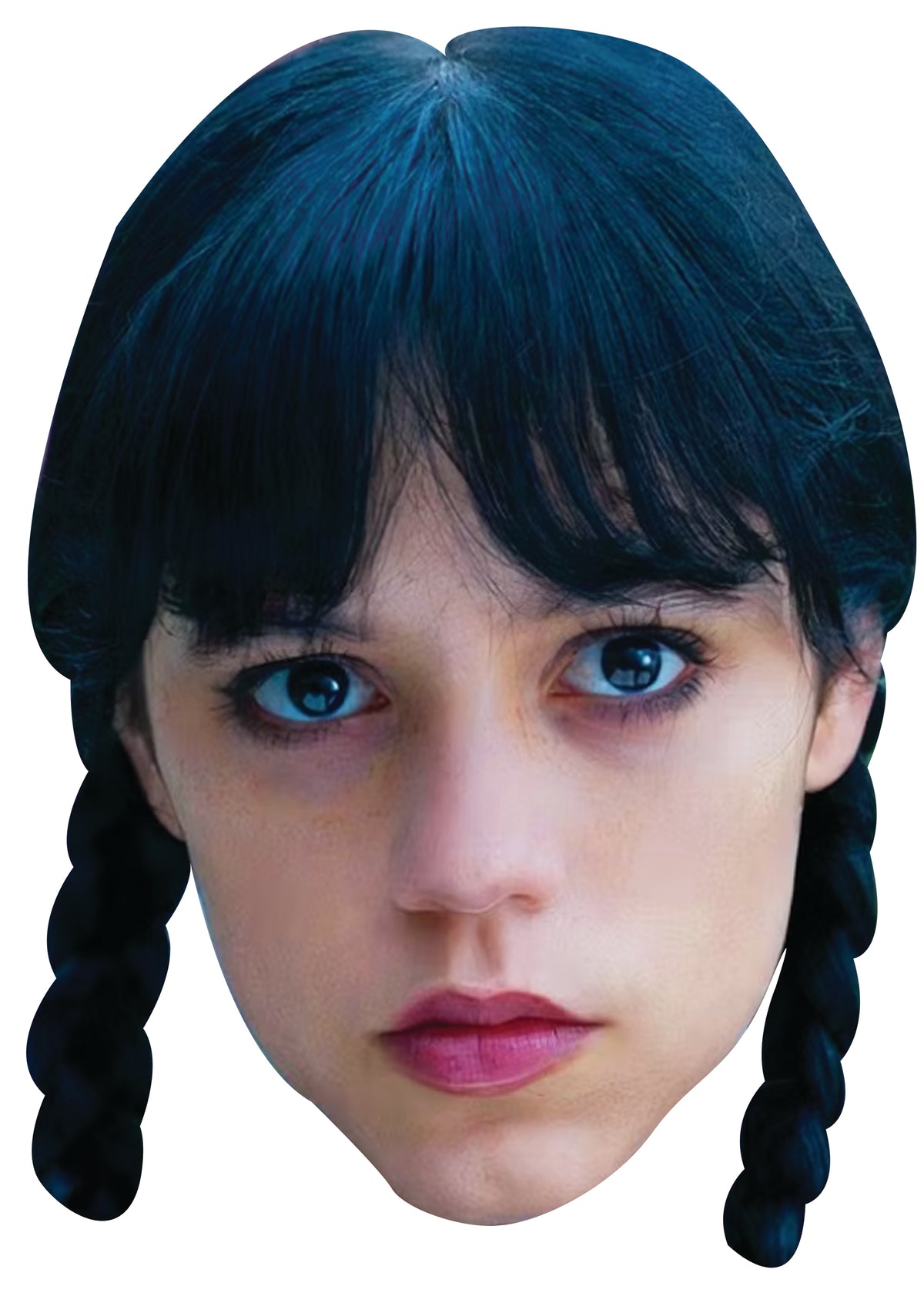 Jenna Ortega -  Wednesday Celebrity Face Mask Fancy Dress Cardboard Costume Mask – Jenna Ortega - Wednesday Face Mask