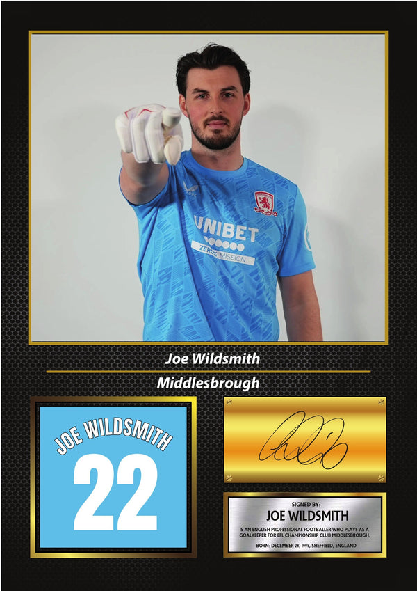 Joe Wildsmith Middlesbrough FC Poster Print