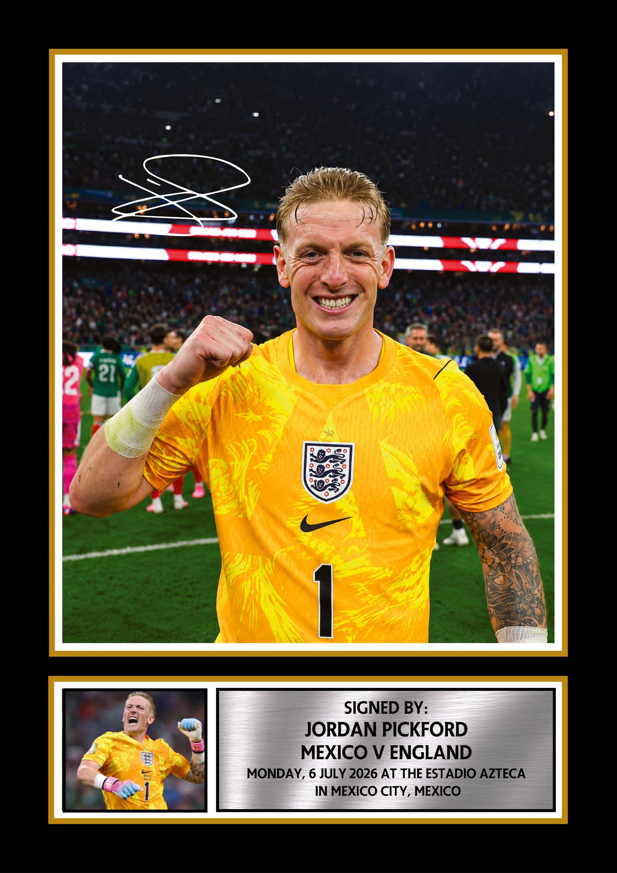 Jordan Pickford vs Mexico England 2026 Poster Print – England Football Wall Art Perfect Gift for Football Fans – Jordan Pickford vs Mexico England 2026 poster print