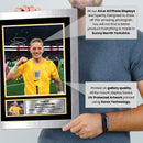 Jordan Pickford England Poster Print – Mexico vs England 2026 Match Commemorative Wall Art – Signature Style Goalkeeper Print – England Football Fan Gift