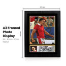 Josh Adams Wales Rugby Poster – Printed Autograph Wall Art – Wales Rugby Union Star Memorabilia Poster for Fans