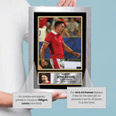 Josh Adams Wales Rugby Poster – Printed Autograph Wall Art – Wales Rugby Union Star Memorabilia Poster for Fans