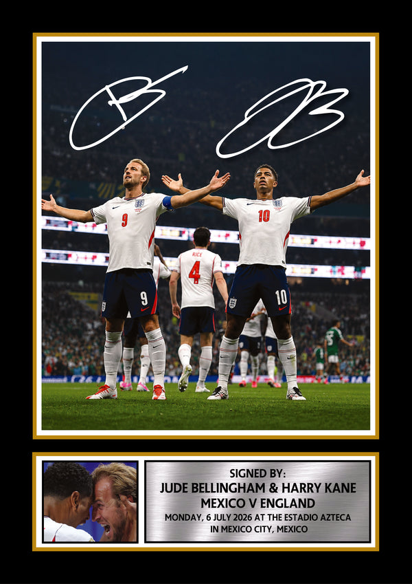 Jude Bellingham & Harry Kane England 2026 Design 3 poster print