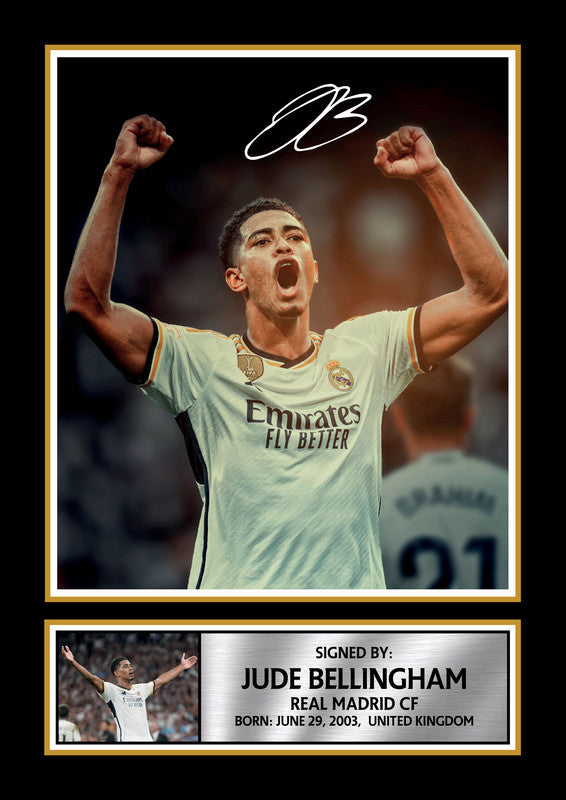 Jude Bellingham V2 Printed Signature Poster Print