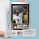 Jude Bellingham England Poster Print – England Signature Style Football Wall Art – 2026 World Cup Inspired Print – England Football Fan Gift