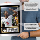 Jude Bellingham England Poster Print – England Signature Style Football Wall Art – 2026 World Cup Inspired Print – England Football Fan Gift