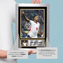 Jude Bellingham England Poster Print – Signature Style Football Wall Art – 2026 World Cup Inspired Print – England Football Fan Gift