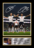 Jude Bellingham & Harry Kane England Poster Print – Mexico vs England 2026 Match Commemorative Wall Art – Dual Signature Style Print – England Football Fan Gift