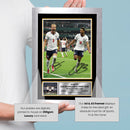 Jude Bellingham & Harry Kane England Poster Print – Mexico vs England 2026 Match Commemorative Wall Art – Dual Signature Style Football Print – England Football Fan Gift