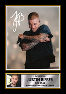 Justin Bieber 2026 Signed Poster Print – Celebrity Autograph Style Music Memorabilia Collectors Gift – Pop Star Wall Art Print for Home, Office & Fan Decor