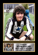 Kevin Keegan Newcastle United Poster Print – Newcastle & England Football Legend Signature Style Wall Art – NUFC Memorabilia – Football Fan Gift