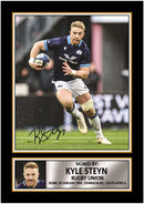 Kyle Steyn Printed Autograph Poster – Scotland Rugby Union Star Wall Art – Scottish Rugby Player Memorabilia Poster Print