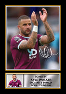 Kyle Walker Printed Autograph Poster – England & Burnley Football Star Wall Art – Soccer Player Memorabilia Poster Print