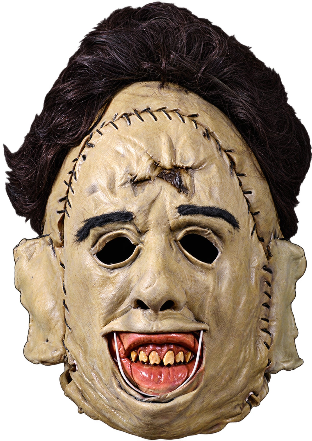 Leatherface face mask – printed cardboard face mask, front view