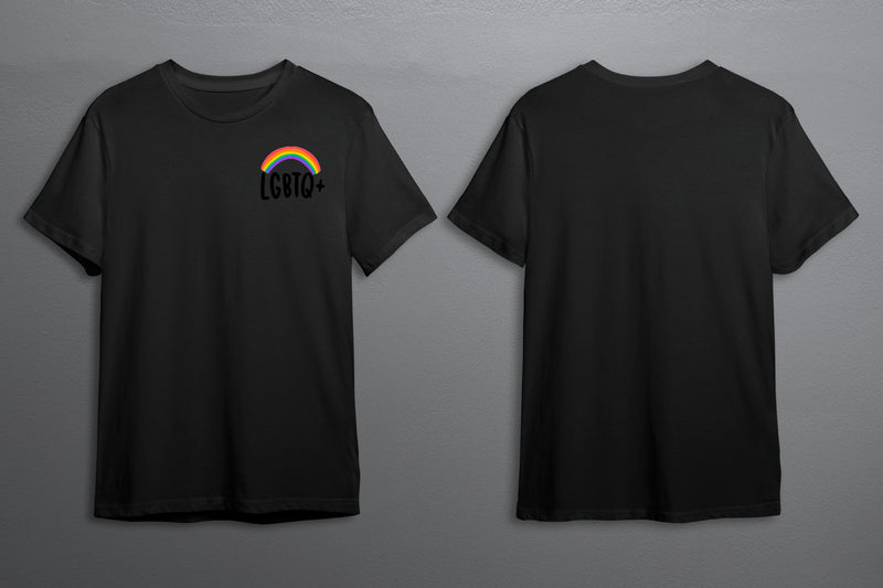 LGBTQ+ T-Shirt Unisex - Pride Month - Pride March - LGBTQ+ Clothing-Rainbow Tee-Gay Pride T-Shirt- Black White Tee