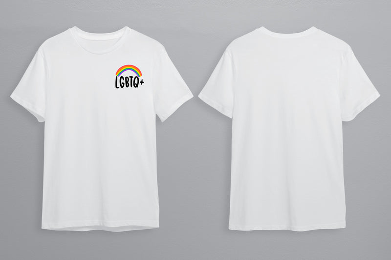 LGBTQ+ T-Shirt Unisex - Pride Month - Pride March - LGBTQ+ Clothing-Rainbow Tee-Gay Pride T-Shirt- Black White Tee
