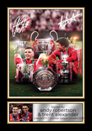 Liverpool F.C. Premier League Winners 2025 Signed Autographed Portrait Poster Print – Andy Robertson & Trent Alexander-Arnold – Trophy Celebration Memorabilia