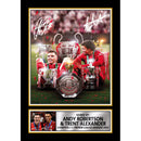 Liverpool F.C. Premier League Winners 2025 Signed Autographed Portrait Poster Print – Andy Robertson & Trent Alexander-Arnold – Trophy Celebration Memorabilia