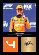 Lando Norris Signed Poster Print – McLaren Formula 1 Champion Tribute Wall Art with Signature & Racing Number 4 – British Driver Memorabilia for F1 Fans & Collectors