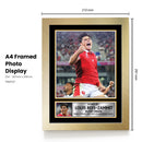 Louis Rees-Zammit Wales Rugby Poster – Printed Autograph Wall Art – Wales Rugby Union Star Memorabilia Poster for Fans