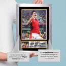 Louis Rees-Zammit Wales Rugby Poster – Printed Autograph Wall Art – Wales Rugby Union Star Memorabilia Poster for Fans