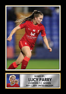 Lucy Parry Poster Print – Liverpool FC Women’s Rising Defender Tribute Wall Art with Signature & Personal Bio – England Football Memorabilia for Fans & Collectors