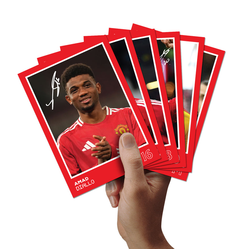 Manchester United Players SIGNED A6 Poster Pack 2 - 6 Autographed Poster Print Cards (Diallo, De Ligt, Dalot, Fernandez, Onana, Amorin)