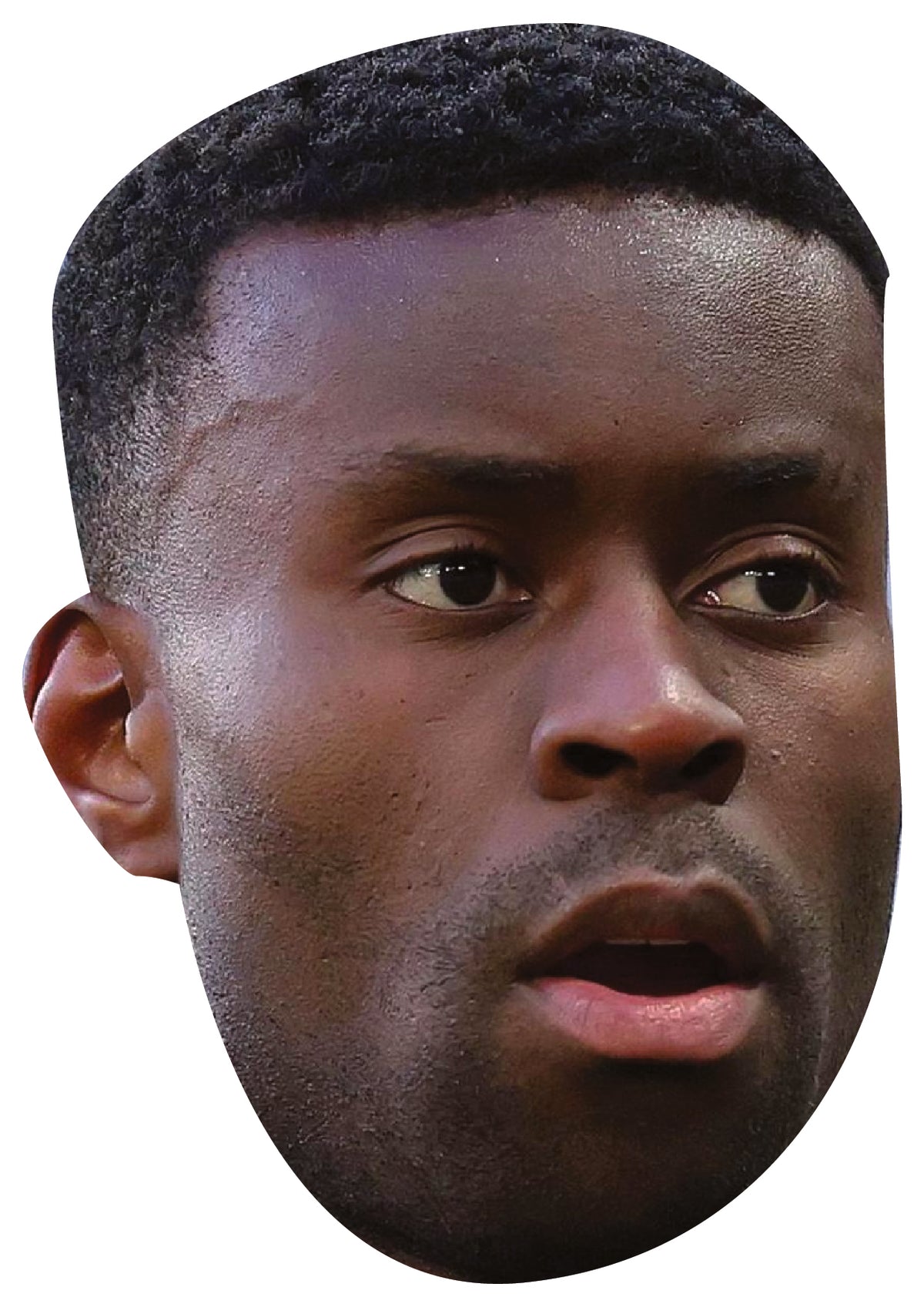 Marc Guéhi Manchester City Face Mask – Football Player Celebrity Card Mask – Celebrity Mask for Stag Do, Hen Night, Fancy Dress & Costume Parties – Marc Guéhi Manchester City Face Mask