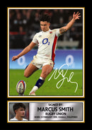 Marcus Smith England Rugby Printed Autograph Poster – Signed Style Wall Art Print – England Rugby Union Fly Half Gift – Sports Fan Decor