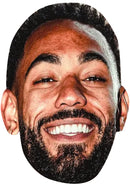 Matheus Cunha Manchester United Face Mask – Man United Football Player Celebrity Card Mask – Celebrity Mask for Stag Do, Hen Night, Fancy Dress & Costume Parties – Funny Adult Card Mask