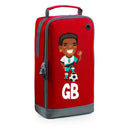 Football Boot Bags for Boys with Free Kit and Initials – Durable and Personalized Sports Bag - Mens Black