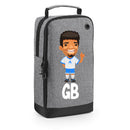 Football Boot Bags for Boys with Free Kit and Initials – Durable and Personalized Sports Bag - Mens Curly Brunette