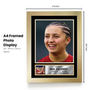 Mia Enderby Poster Print – Liverpool FC Women’s Rising Star Tribute Wall Art with Signature & Personal Bio – England Forward Memorabilia for Football Fans & Collectors