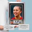 Mia Enderby Poster Print – Liverpool FC Women’s Rising Star Tribute Wall Art with Signature & Personal Bio – England Forward Memorabilia for Football Fans & Collectors