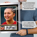 Mia Enderby Poster Print – Liverpool FC Women’s Rising Star Tribute Wall Art with Signature & Personal Bio – England Forward Memorabilia for Football Fans & Collectors